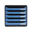 9002493424708-Exacompta Clean'Safe - Module de classement 5 tiroirs - noir/bleu-Avant-0