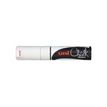 UNI CHALK - Marqueur craie - pointe biseau large - blanc