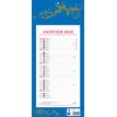Calendrier bloc mensuel à feuillets année civile BOUCHUT "411 Bleu" 19 x 42 cm 70 %