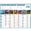 Calendrier bancaire illustré année civile BOUCHUT "Planète" 43 x 55 cm 70 %