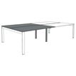 3253310520080-Bureau Bench IRIS - L140 cm - Plan suivant - Pieds blanc - plateau imitation noyer--3