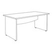 3253310263086-Bureau droit DUAL - L180 - Pieds blanc - plateau imitation noyer--5
