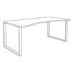0404000123903-Bureau vague symétrique LOFTER - L180 cm - Plateau imitation Hêtre - pied Carbone--4