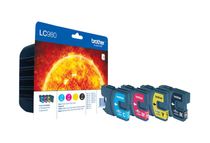 Brother LC980 - Pack de 4 - noir, cyan, magenta, jaune - cartouche d