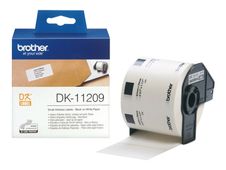 Brother DK-11209 - Ruban d'étiquettes auto-adhésives - 1 rouleau de 800 étiquettes (29 x 62 mm) - fond blanc écriture noire