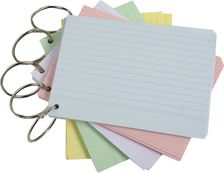 Exacompta Flashcars - 50 Bristols pour révisions sous anneau - A7 - ligné - couleurs assorties
