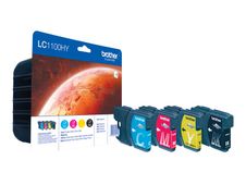 Brother LC1100XL - Pack de 4 - noir, cyan, magenta, jaune - cartouche d'encre originale