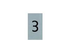 Pickup - Plaque de signalisation - 25 x 44 mm - autocollant - chiffre 3