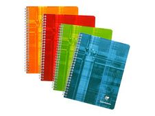 Clairefontaine - Cahier à spirale 17 x22 cm - 180 pages - grands carreaux (Seyes) - disponible dans différentes couleurs