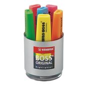 Stabilo BOSS ORIGINAL - Pot de 6 surligneurs - couleurs assorties - encre à l'eau - 2-5 mm