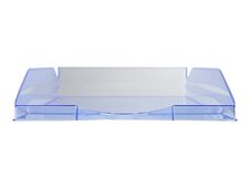Exacompta Ecotray - Corbeille à courrier bleu glacé translucide