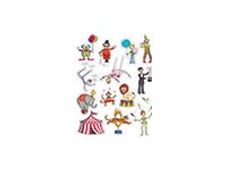 Apli - 3 feuilles gommettes cirque