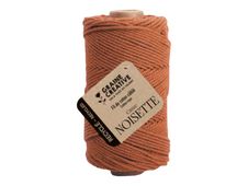 Graine Creative - cordon de macramé - diamètre de 2 x 100 m - noisette - coton recyclé