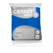 Cernit Metallic - Pâte à modeler - 56 g - bleu - argile polymère