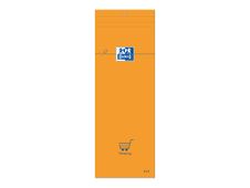 Oxford - Bloc shopping - 7,4 x 21 cm - 160 pages - petits carreaux - 80G - orange