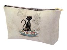 Kiub Bug Art - Pochette trousse de maquillage - chat sur coussin
