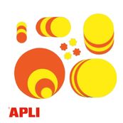 Apli Agipa - 25 disques fluos - diamètre 19 cm - jaune/orange
