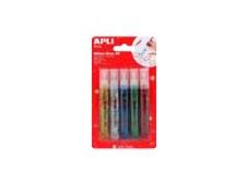 APLI kids - 5 Tubes de colle à paillettes