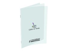Conquérant Classique - Cahier de dessin polypro 17 x 22 cm - 32 pages blanches - transparent