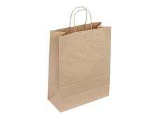 24 Sacs cadeau kraft - poignées torsadées - 54 cm x 15 cm x 49 cm - brun