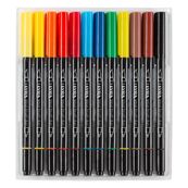 Lyra Aqua Brush Duo - 12 Feutres à pointe en fibre double pointe - couleurs assorties