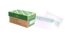 La Couronne - 200 Enveloppes recyclées DL 110 x 220 mm - 80 gr - fenêtre cristal 45x100 mm - extra blanc - bande auto-adhésive