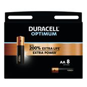 DURACELL Optimium - 8 piles alcalines - AA LR06
