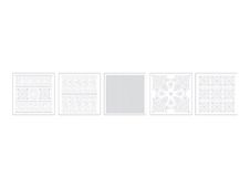 Graine Creative Slow & Art - lot de 5 cartes à décorer - graphique  blanc