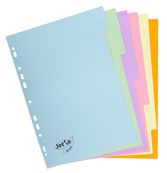 Jet'Up Green - Intercalaire 6 positions - A4 - carte recyclée couleurs pastel
