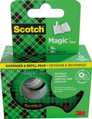 Scotch Magic - Dévidoir + 3 Rubans adhésifs - 19 mm x 7,5 m - invisible