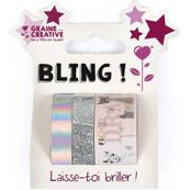 Graine Creative - 3 bandes adhésives décoratives - Lama