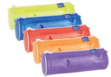 Trousse ronde transparente Oxford - 1 compartiment - disponible dans différentes couleurs - Hamelin