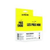 Cartouche compatible Canon CLI-551/PGI-550 - Pack de 5 - noir x2, cyan, magenta, jaune - LES PRIX MINI