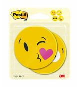 Post-it - 2 Blocs Notes - 70 x 70 mm - 30 feuilles - jaune - Emoji