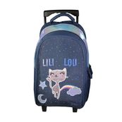 Sac à dos à roulettes Lili Lou - 2 compartiments - bleu - Bagtrotter