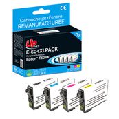 Cartouche compatible Epson 604XL  Ananas - pack de 4 - noir, cyan, magenta, jaune - Uprint