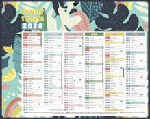 Calendrier bancaire illustré année civile BOUCHUT "Exotique Mini" 21 x 26,5 cm Pefc 70 %