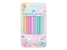 Faber-Castell SPARKLE - 12 crayons de couleur pastel - couleurs assorties