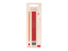 Legami - Pack de 3 recharges pour stylo effaçable - rouge