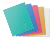 Clairefontaine Koverbook Silver - Carnet polypro 17 x 22 cm - 96 pages - grands carreaux (Seyes) - disponible dans différentes couleurs