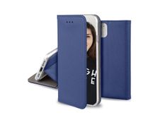 JAYM - Étui à rabat pour téléphone portable - imitation cuir - bleu