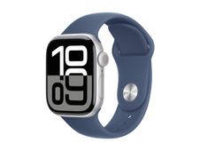 Apple Watch Series 10 (GPS) - Montre connectée 42 mm - 64 Go - boîtier aluminium argenté - denim