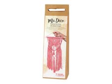 Graine Creative Ma Déco - kit macramé suspension tourillon - 30 x 50 cm - rose