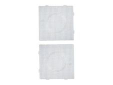 PERLOU - lot de 2 plaques à picots pour perle à repasser - puzzle 