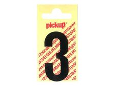 Pickup - Étiquette autocollante - 90 mm - Chiffre 3 - noir mat