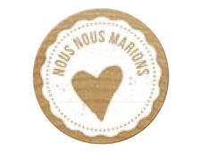 Woodies Wedding - Tampon encreur rond - Nous nous marions