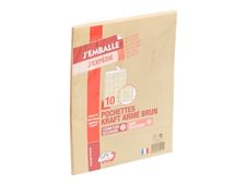 GPV Pack'n Post - 10 Pochettes kraft armé - 260 x 330 mm - 130 gr - bande auto-adhésive