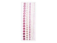 Graine Creative - Lot de 5 bandes adhésives de strass  - 8 x 145 mm - rose