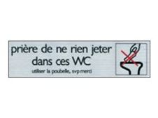 Pickup - Plaque de signalisation - 165 x 44 mm - prière de ne rien jeter