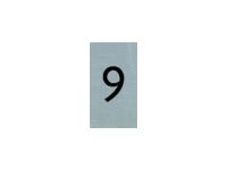 Pickup - Plaque de signalisation - 25 x 44 mm - autocollant - chiffre 9